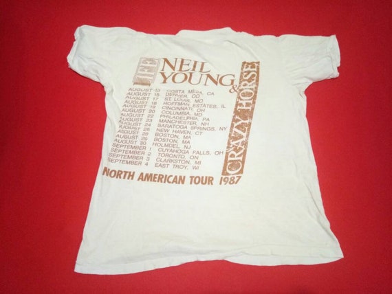 vintage Neil Young north american tour 1987 crazy… - image 2