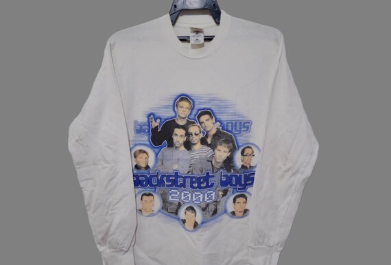 Vintage American Backstreet Boy Vokal Band White Medium Long 