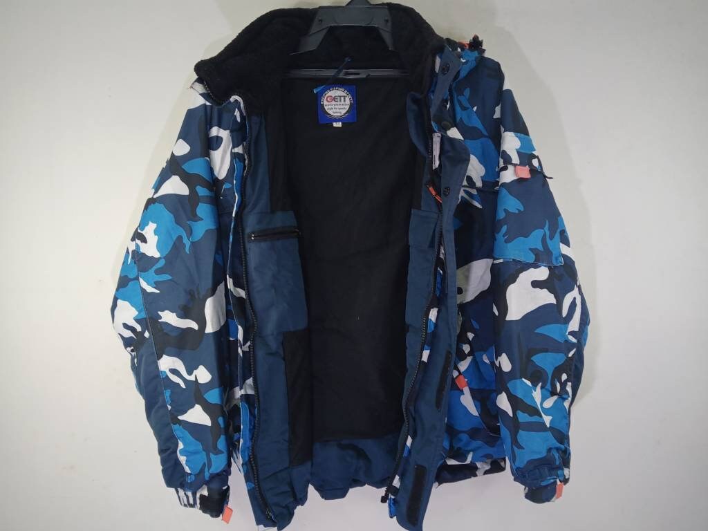 Vintage GETT Exciting Fishing Jacket Camo Windbreaker Medium Style for  Sport Jacket Size M 