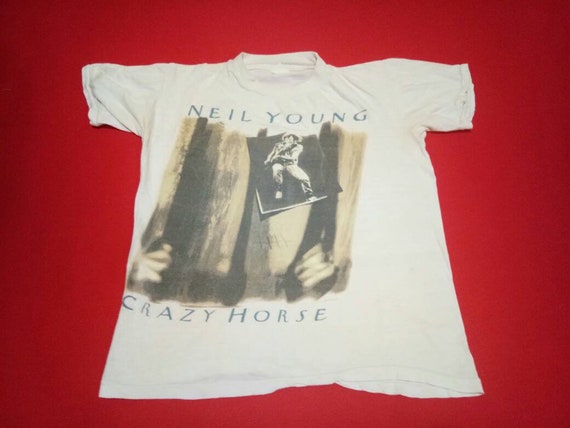 vintage Neil Young north american tour 1987 crazy… - image 1