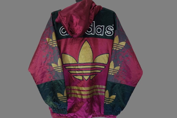 servet knal informeel Vintage 90s Adidas Trefoil Sherpa Windbreaker Parka Hoodie - Etsy Denmark