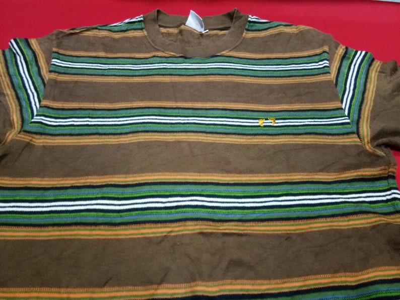 vintage hang ten stripe medium mens t shirt