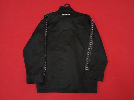 Reebok Sports Windbreaker Jacket Large Black Vint… - image 7