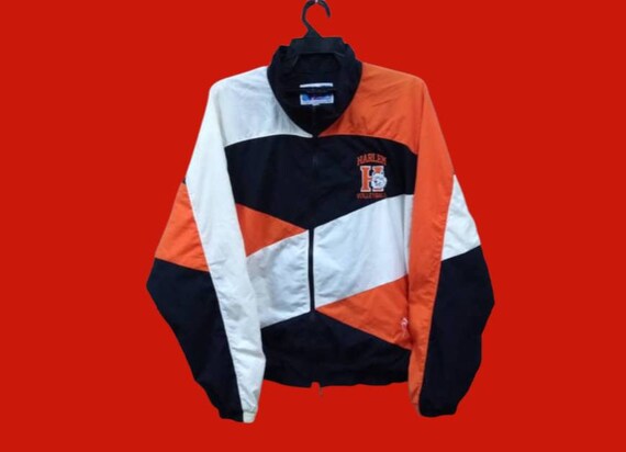 Vintage 90 s Harlem Volleyball Windbreaker Multi Color Medium