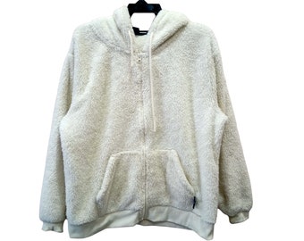Vintage Penfield Fleece White Large Sweater Penfield Fully Zipper Sweater Jacket Hoodie Size L