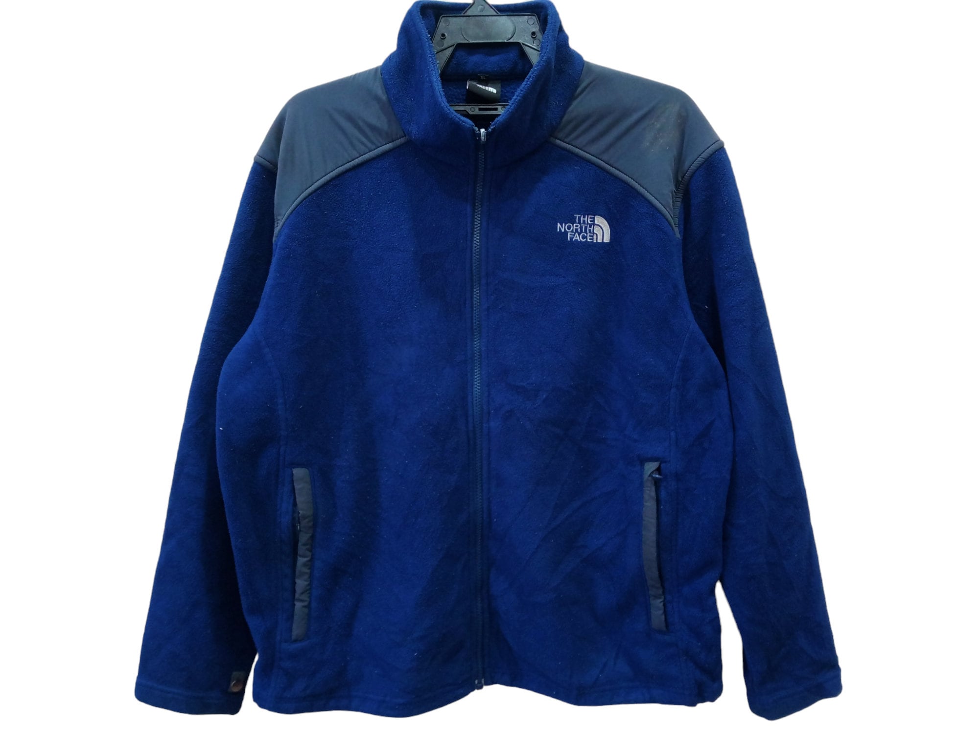 Vintage The North Face Fleece Dark Blue Xlarge Fully Zipper Jacket Fleece Sportwear Jacket North Face Size XL