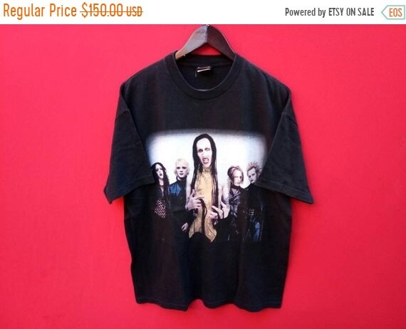 10 % vintage marilyn manson bande des années 90 musique concert grands hommes t shirt 10 % vintage marilyn manson bande des années 90 musique shirt concert grands hommes t shirt musique dd6d8f