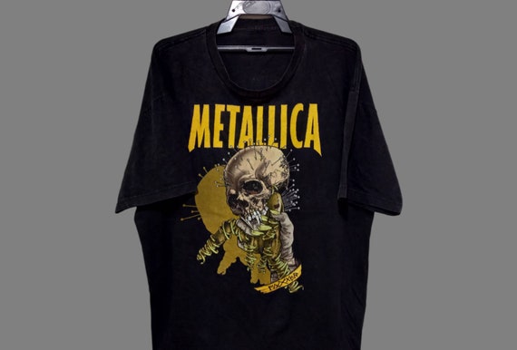 Vintage 90s Metallica America Heavy Metal Black Xlarge T Shirt 