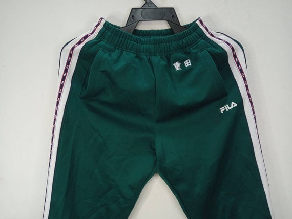 FILA ITALIA Track Pants Ladies Vintage Fila Perugia Green Tracksuit  Training Activewear Waist Fila Training Pants Women -  Norway