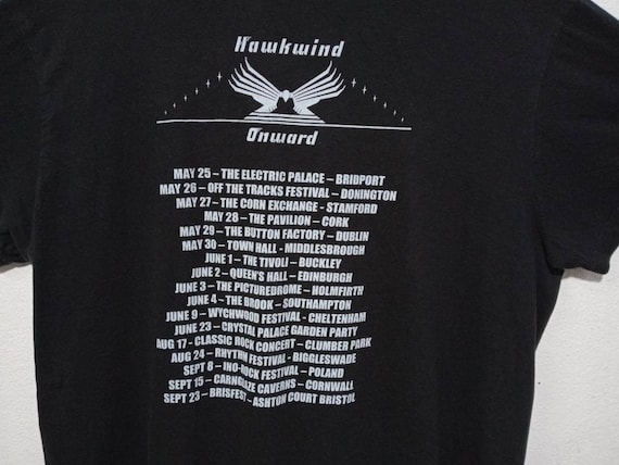 Vintage Hawkwind English Rock Band Onward Album Black Xlarge T 