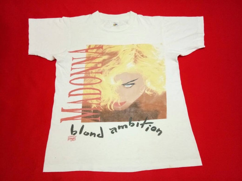 vintage madonna blond ambition singer 90s rap tee style medium mens t shirt