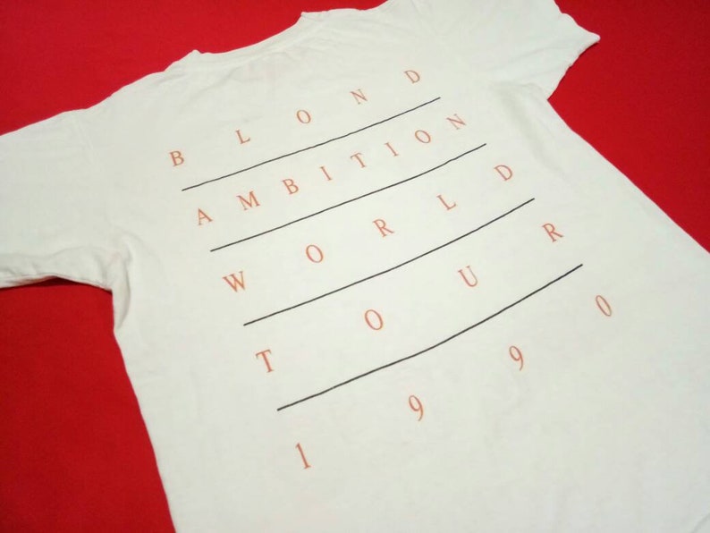 vintage madonna blond ambition singer 90s rap tee style medium mens t shirt
