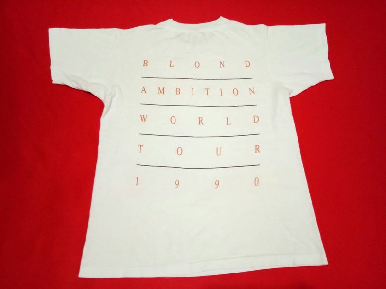 vintage madonna blond ambition singer 90s rap tee style medium mens t shirt