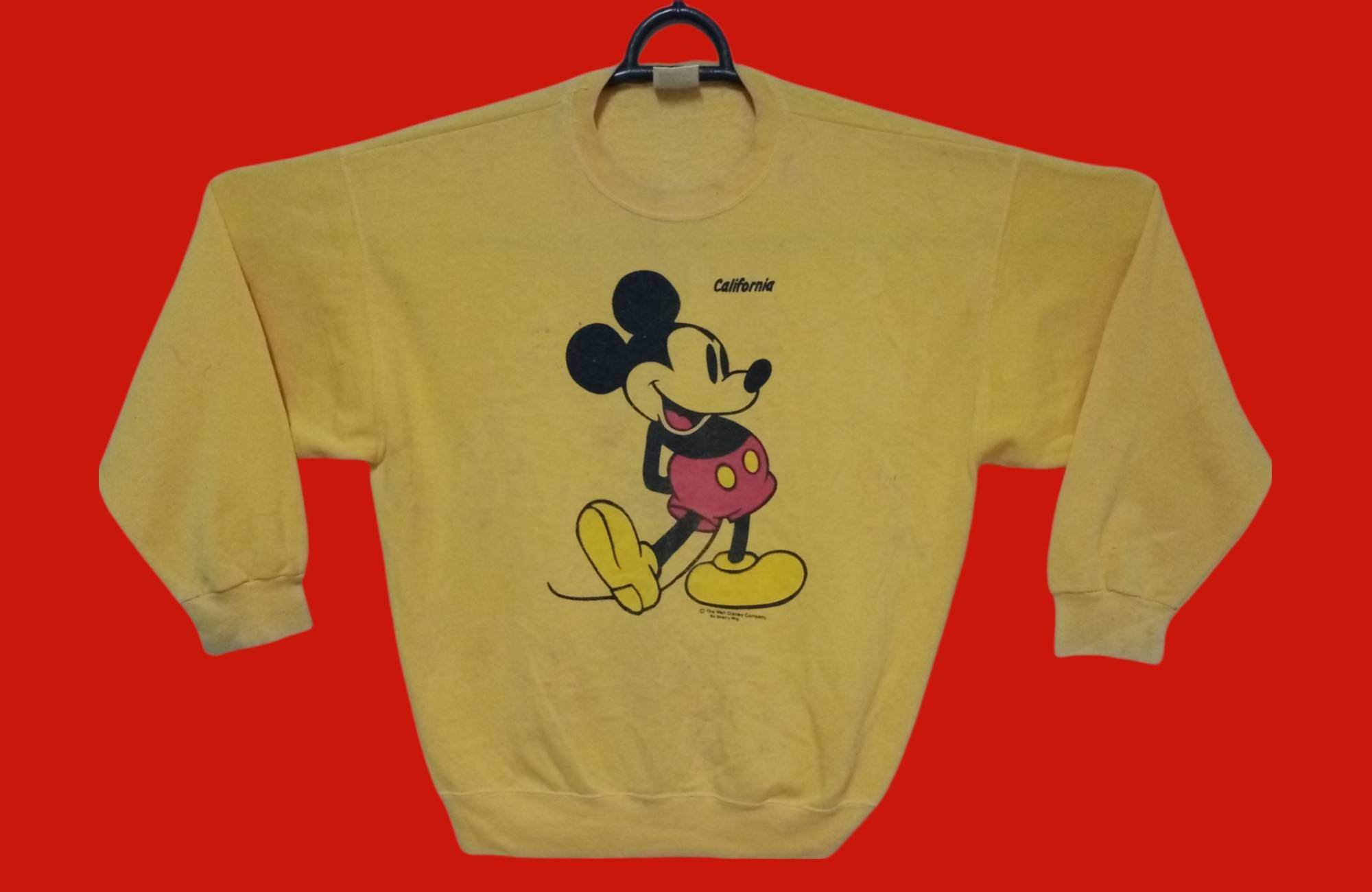 Vintage Mickey Mouse Yellow Sweatshirts Xlarge 90's Mickey - Etsy Canada
