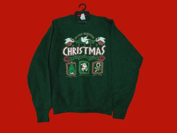 Green christmas sweatshirt outlet