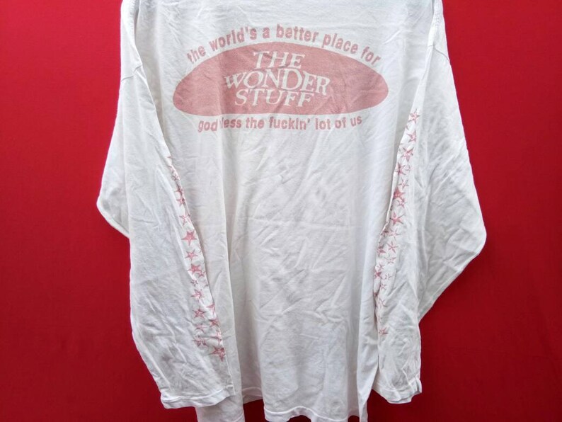 vintage wonder stuff band music 90s longsleeves large mens size