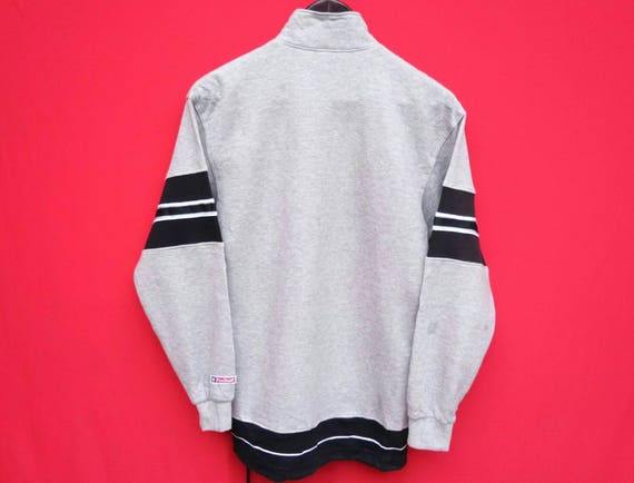 Vintage 90's Wilson Sweatshirt Small Grey Half zi… - image 5