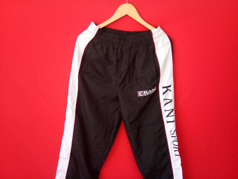 red sport track pants