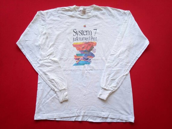 vintage Apple software system 7 xlarge 90s mens t