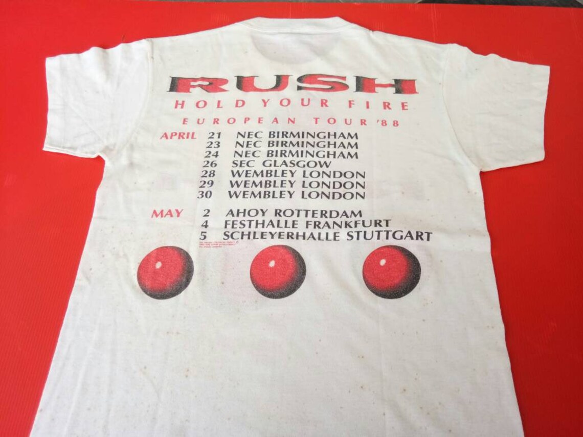 Vintage Rush Band 80s Music Concert Medium Mens T Shirt Etsy