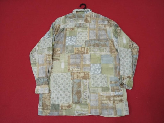 Vintage Baroque Abstract Pattern Shirt Large Desi… - image 2