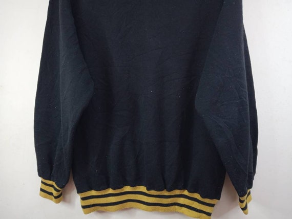 Vintage GIANNI VALENTINO Sweatshirt Large Gold Bl… - image 8