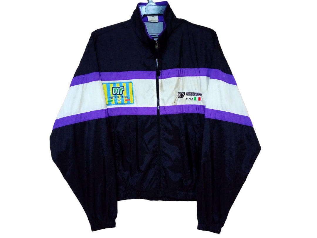 Vintage ERREA ITALY SPORTIVA Coach Football Windbreaker Jacket Raincoat Italian Technical Sportswear
