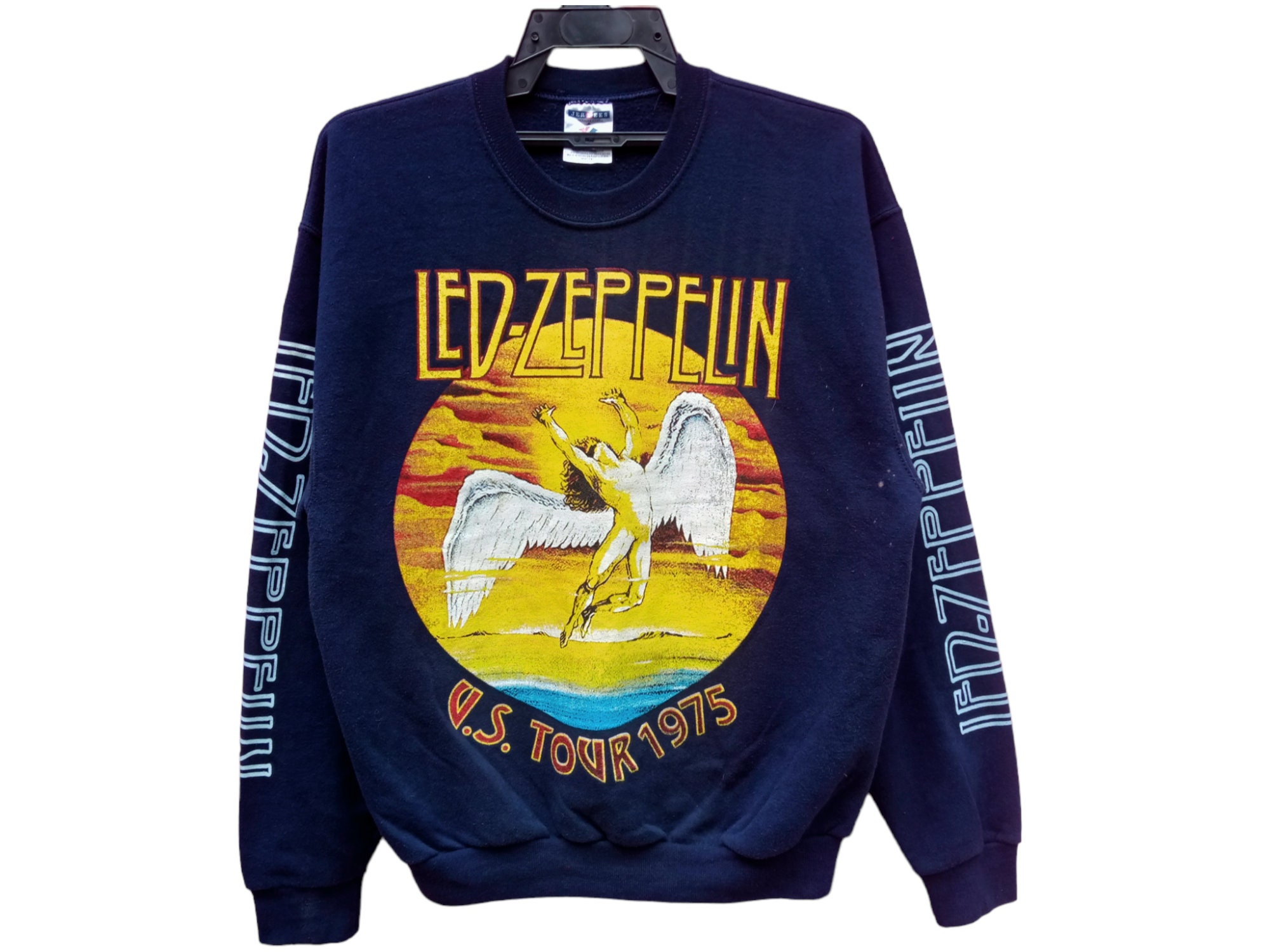 Vintage Led Zeppelin Cover Album Rock Band Dark Blue Vintage Led Zeppelin Cover Album Rock Band Dark Blue