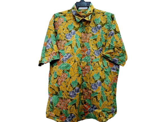 Vintage Givenchy Italy Floral Shirt Large Button Down Vintage 90 s Hawaii Aloha Floral Guam Beach Party Honolulu Beachwear Size L Etsy Canada