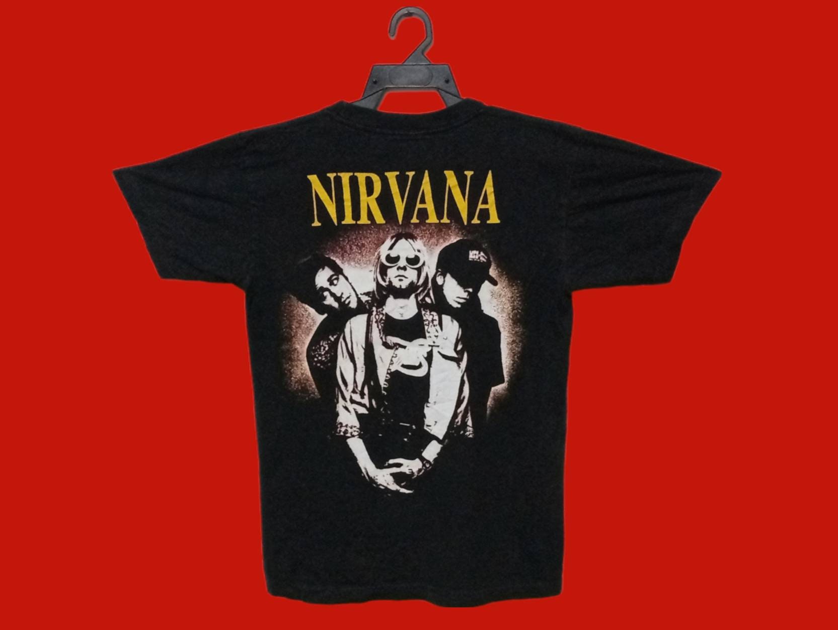 Vintage NIRVANA Band Rock Music Kurt Cobain Medium Black T Vintage NIRVANA Band Rock Music Kurt Cobain Medium Black T