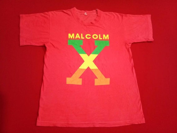 vintage Malcom X leader 90s large mens t shirt - image 1