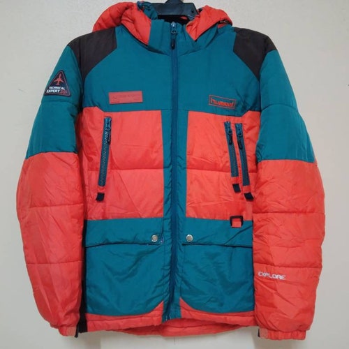 Vintage Colorblock Bomber Ski Jacket Small Hummel Multicolor Ski shops Wear Hoodie Goldwin Japan Winter Skiing Coat Size S