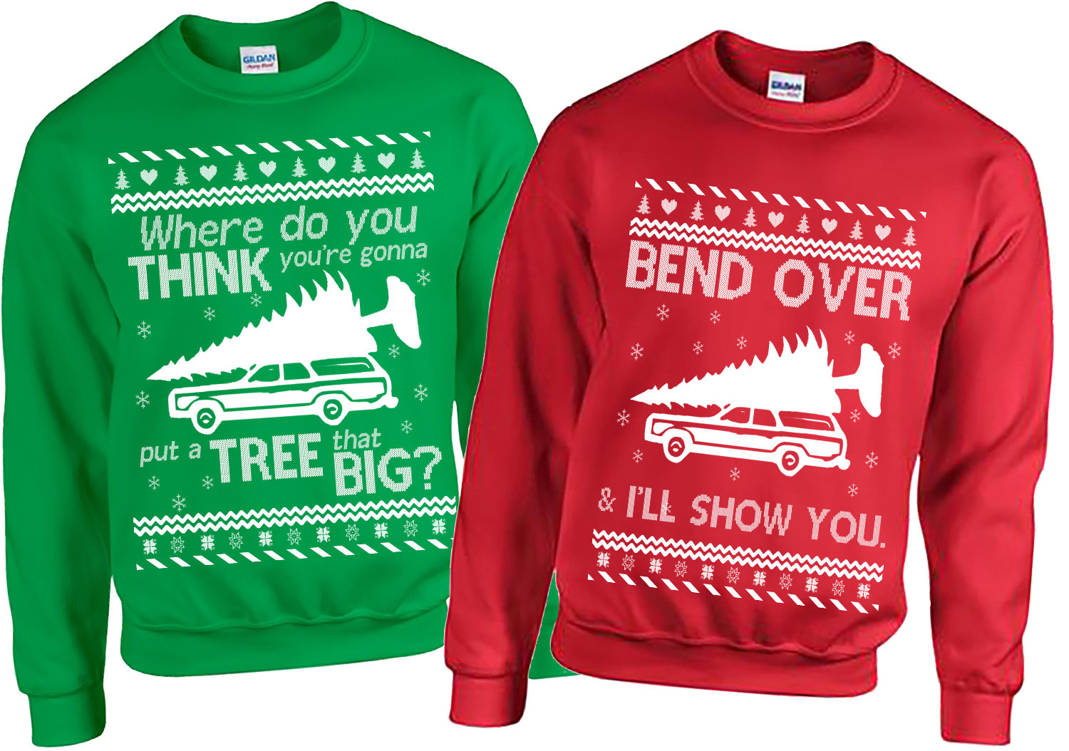 Ugly Christmas Sweater Matching Couple Christmas Sweatshirt Etsy