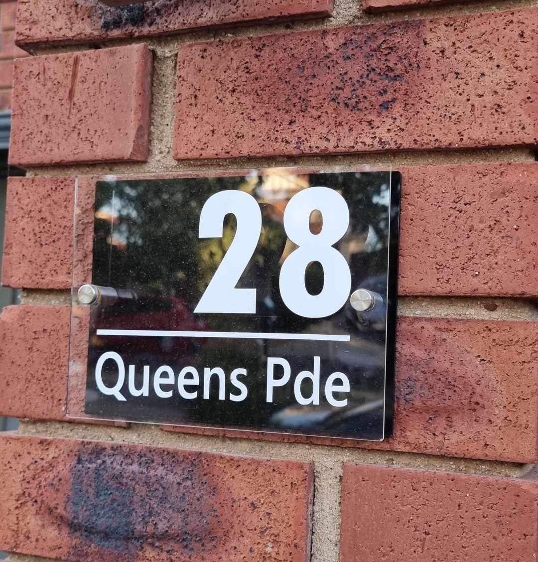 Personalised Acrylic House Numbers Etsy
