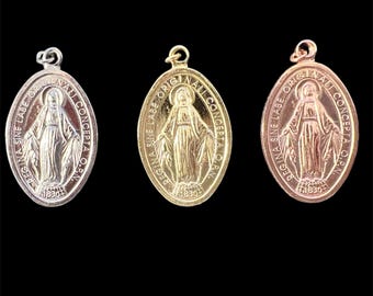 MADONNA 925 silver pendant - miraculous or miraculous medal - silver rhodium-plated