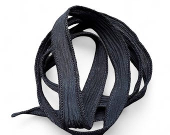SILK RIBBON DARK BLUE