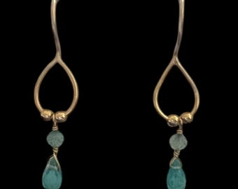 SILVER EARRINGS APATITE 925 silver