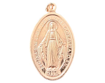 Wunderbare Medaille Madonna Roségold vergoldet -