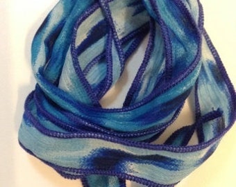Silk Ribbon Blue Snake New!!!!