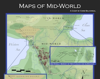 Maps of Mid-World (small-A2) - High Resolution Poster