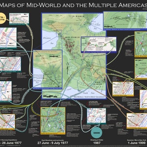 Karten von der Mitte der Welt und den mehreren Amerikas - in hoher Auflösung als Poster