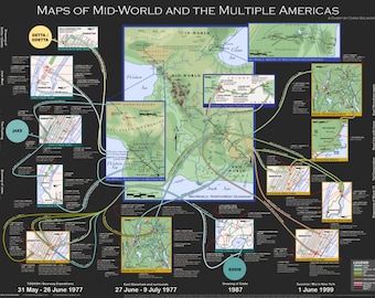 Maps of Mid-World and the Multiple Americas - High Resolution Poster