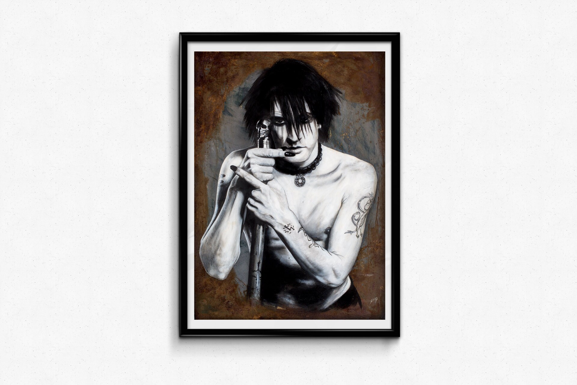 Fine Art Poster Print Nivek Ogre Skinny Puppy Druck Etsy