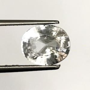 Natural WHITE SAPPHIRE | 3.95 Carats Rich Snow White Color Sparky Luster AAA+++ Fine Quality Natural No Heat White Sapphire From Sri Lanka.
