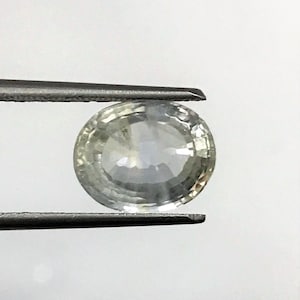 Natural WHITE SAPPHIRE | 4.80 Carats Bluish White Color Sparky Luster AAA+++ Fine Quality Natural No Heat White Sapphire | Genuine Sapphire.