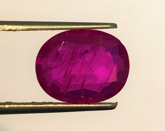 Natural BURMA RUBY | 6.27 Carats Rich Red Color Sparky Luster AAA+++ Fine Quality Natural No Heat Burma Ruby | Genuine Burma Ruby.