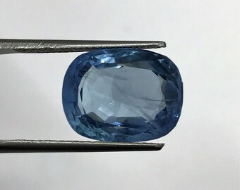 Natural BLUE SAPPHIRE | 12.07 Carats Grayish Blue Color Sparky Luster AAA+++ Fine Quality Natural No Heat Blue Sapphire | Genuine Sapphire.