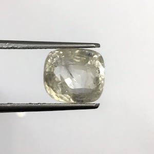 Natural WHITE SAPPHIRE | 6.60 Carats Creamish White Color Sparky Luster AAA+++ Fine Quality Natural No Heat White Sapphire |Genuine Sapphire