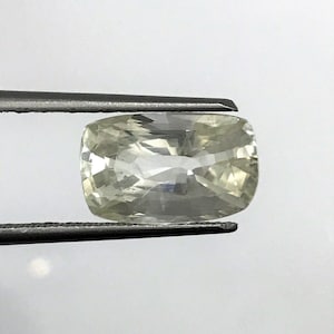 Natural WHITE SAPPHIRE | 5.72 Carats Milk White Color High Luster AAA+++ Fine Quality Natural No Heat White Sapphire |Genuine White Sapphire