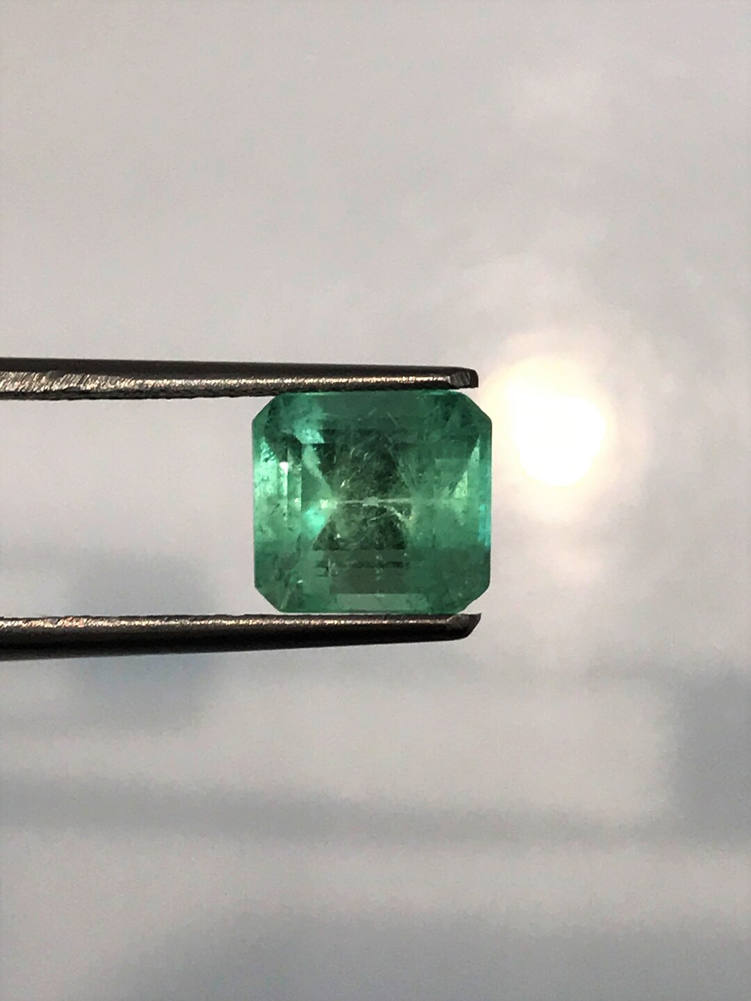6.70 CRT Natürlicher Grüner Beryll Smaragd Facettierter Edelstein Ring